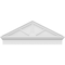 Ekena Millwork Peaked Cap 3 Spoke Architectural PVC Combination Pediment, 44"W x 17-7/8"H x 2-3/4"P (Pitch 6/12) PEDPC044X180PKC03 - alternate 4